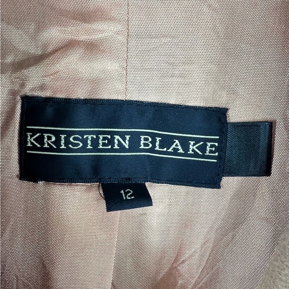 Vintage KRISTEN BLAKE Camel Lamb’s Wool & Cashmere Blend Pea Coat Plus Size 12 - Picture 3 of 8